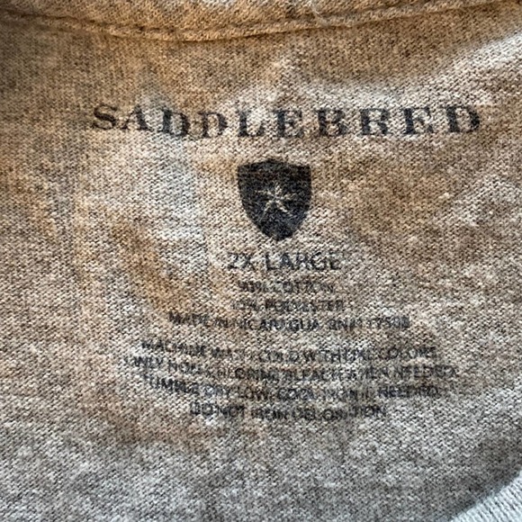 Men’s 2XX big man gray graphic fishing t-shirt short sleeves excellent condition - Picture 3 of 4